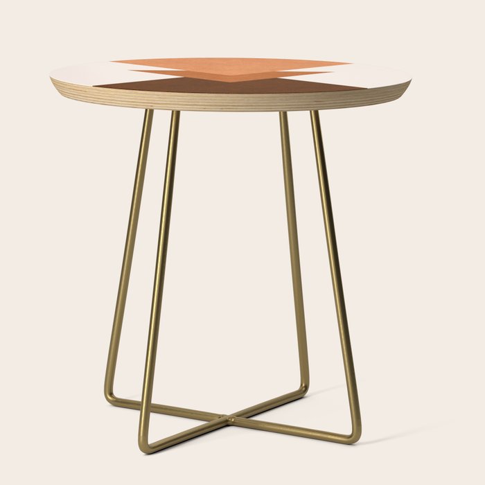 Geometric Blocks in Terracotta Side Table Gallery Image 1