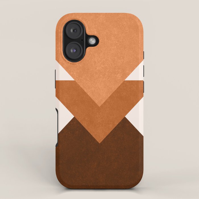 Geometric Blocks in Terracotta iPhone Case Gallery Image 1