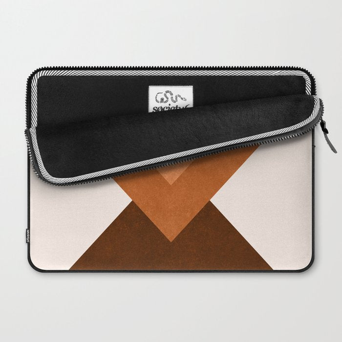 Geometric Blocks in Terracotta Laptop Sleeve Gallery Image 2
