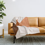 Geometric Blocks in Terracotta Throw Blanket Gallery Image 1