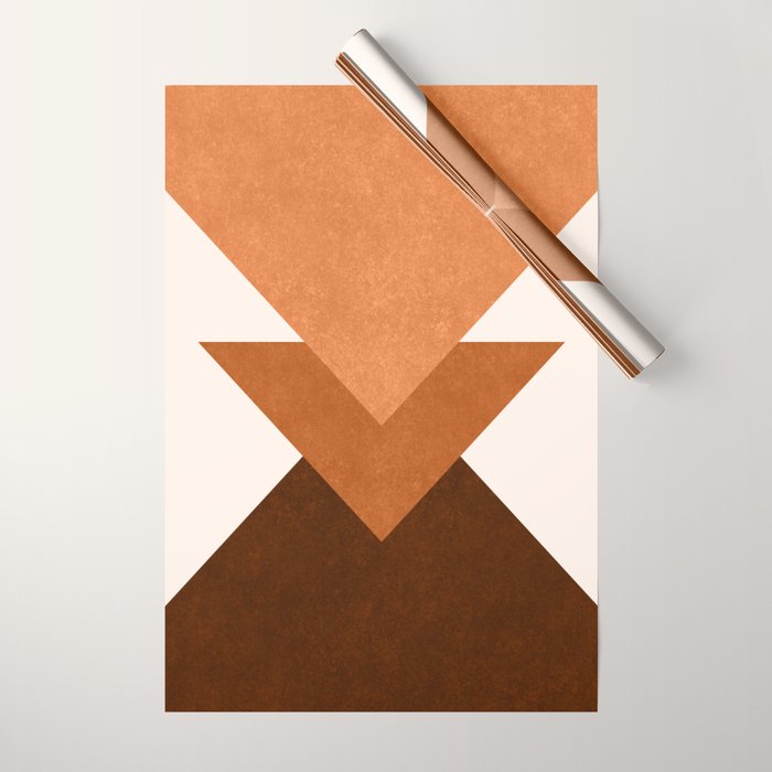 Geometric Blocks in Terracotta Wrapping Paper Gallery Image 1