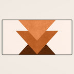 Geometric Blocks in Terracotta Desk Mat Gallery Image 3