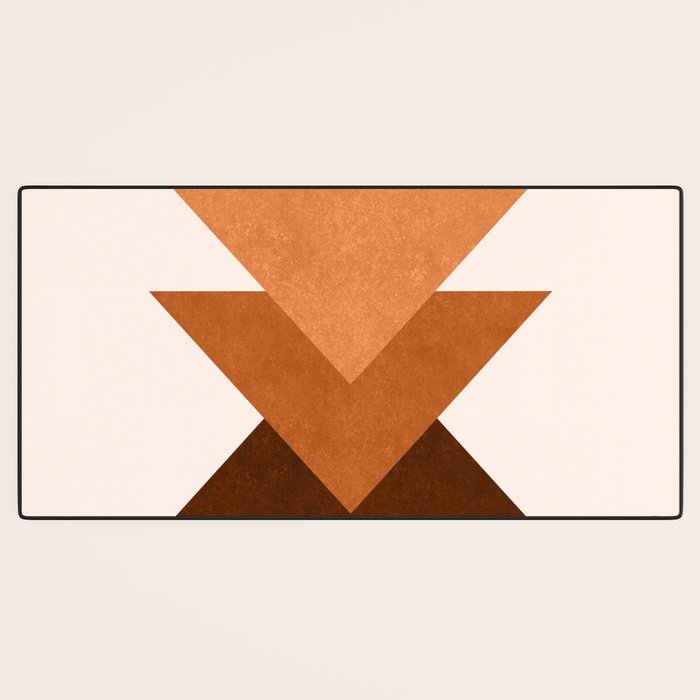 Geometric Blocks in Terracotta Desk Mat Gallery Image 3