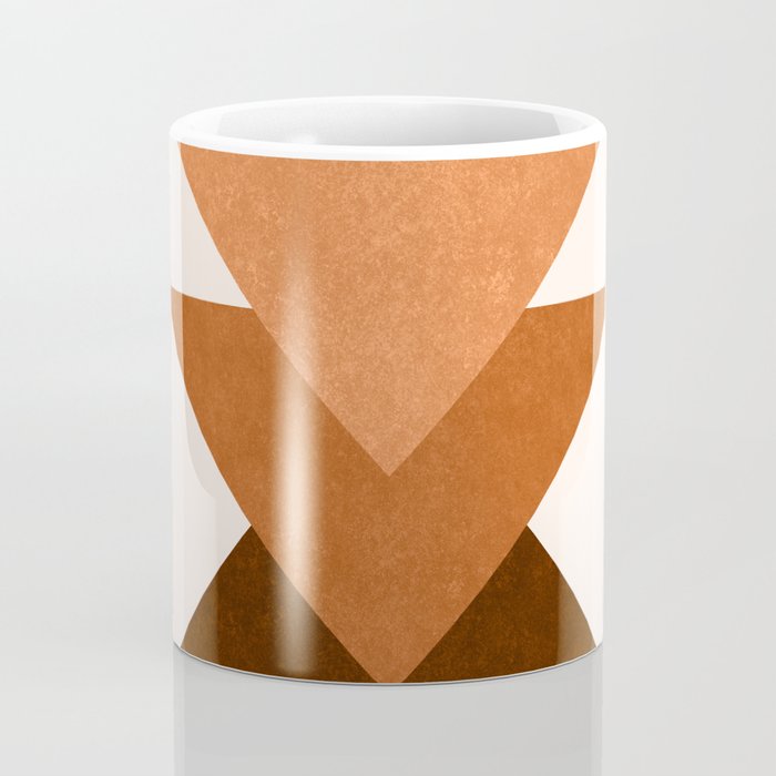 Geometric Blocks in Terracotta Coffee Mug Gallery Image 4