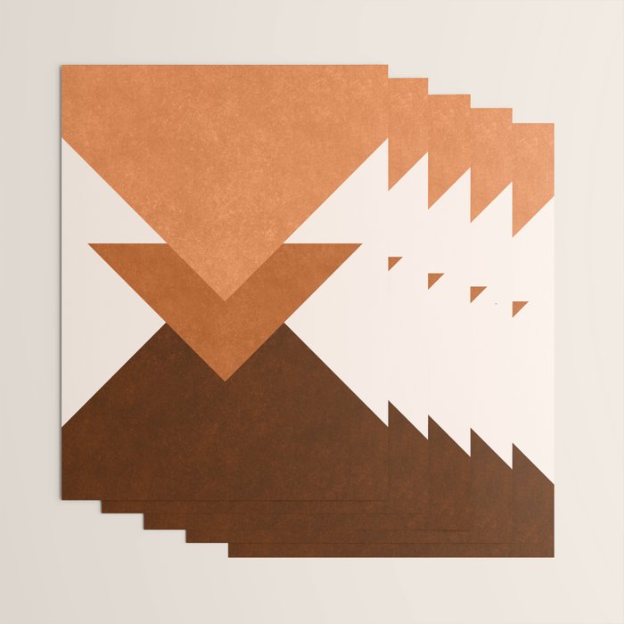 Geometric Blocks in Terracotta Wrapping Paper Gallery Image 3