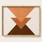 Geometric Blocks in Terracotta Serving Tray Gallery Image 1