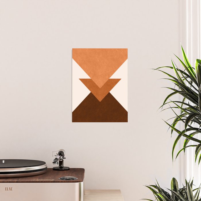 Geometric Blocks in Terracotta Poster Gallery Image 2