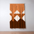 Geometric Blocks in Terracotta Window Curtain Gallery Image 3