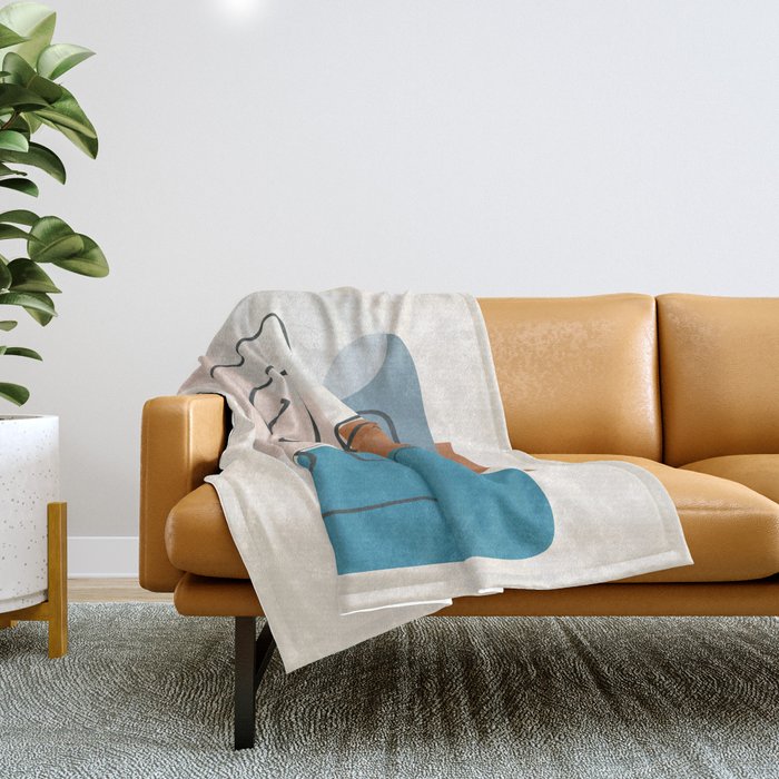 Abstract Profiles 01 Throw Blanket Gallery Image 1