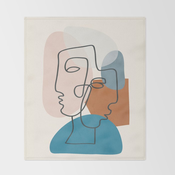 Abstract Profiles 01 Throw Blanket Gallery Image 2