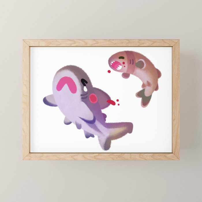 Shark day 2 Mini Art Print Gallery Image 1