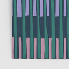 Block print geometrics stripes dark blue Poster Gallery Image 3