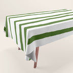 Simply Drawn Stripes in Jungle Green Tablecloth Gallery Image 1