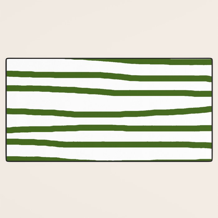 Simply Drawn Stripes in Jungle Green Desk Mat Gallery Image 3