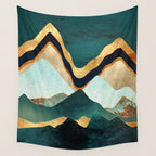 Velvet Copper Mountains Wall Tapestry Gallery Image 4