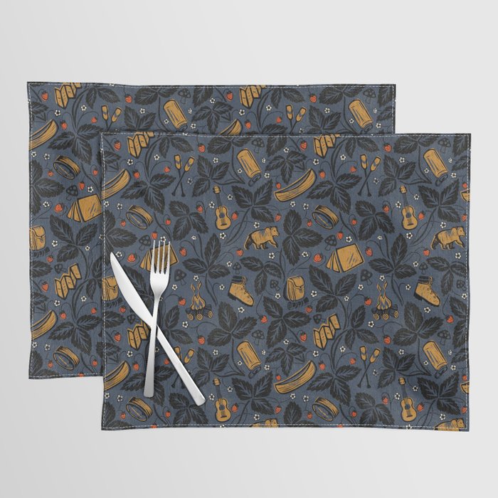 Summer Camping - Midnight Blue Placemat Gallery Image 1