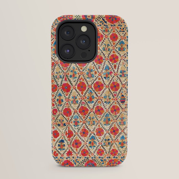 Kermina Suzani Bokhara Uzbekistan Embroidery Print iPhone Case Gallery Image 23