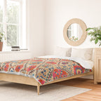 Kermina Suzani Bokhara Uzbekistan Embroidery Print Duvet Cover Gallery Image 2