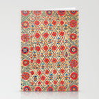 Kermina Suzani Bokhara Uzbekistan Embroidery Print Stationery Card Gallery Image 2