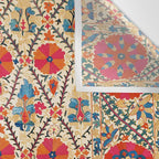 Kermina Suzani Bokhara Uzbekistan Embroidery Print Wall Tapestry Gallery Image 3
