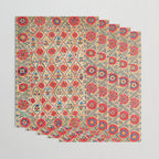 Kermina Suzani Bokhara Uzbekistan Embroidery Print Wrapping Paper Gallery Image 3