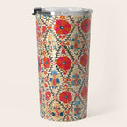 Kermina Suzani Bokhara Uzbekistan Embroidery Print Travel Mug Gallery Image 3