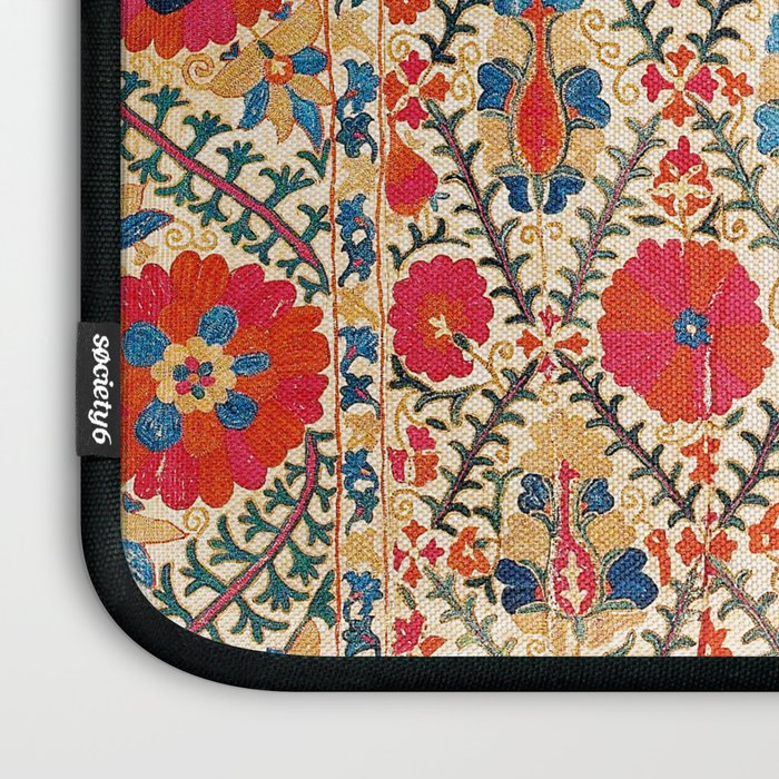 Kermina Suzani Bokhara Uzbekistan Embroidery Print Laptop Sleeve Gallery Image 3