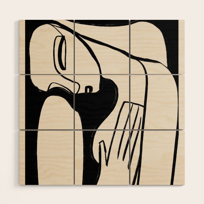 Abstract Female Figure 24 Wood Wall Art Gallery Image 1