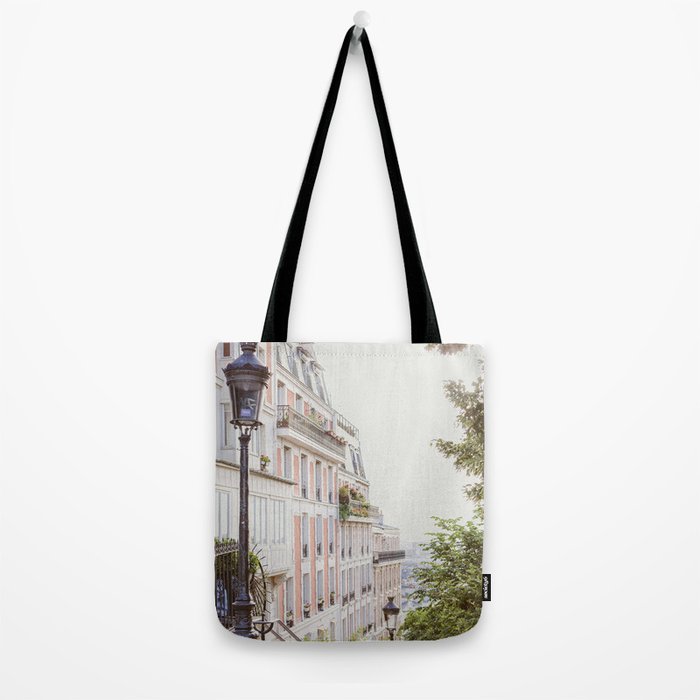 Montmartre Stairs - Paris Travel Photography Tote Bag Gallery Image 2