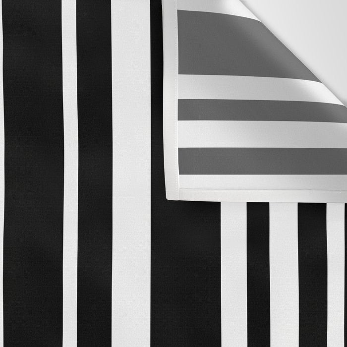 Classic Stripes XLI - Black and White Wall Tapestry Gallery Image 3