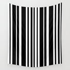 Classic Stripes XLI - Black and White Wall Tapestry Gallery Image 4