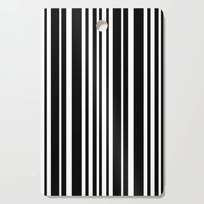 Classic Stripes XLI - Black and White Cutting Board Gallery Image 1