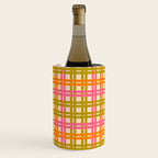 Eclectic Woven Stripes Colorful Retro Contemporary Pattern Wine Chiller Gallery Image 1