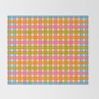 Eclectic Woven Stripes Colorful Retro Contemporary Pattern Throw Blanket Gallery Image 2