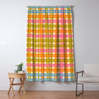 Eclectic Woven Stripes Colorful Retro Contemporary Pattern Window Curtain Gallery Image 5