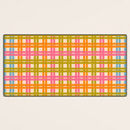 Eclectic Woven Stripes Colorful Retro Contemporary Pattern Desk Mat Gallery Image 3
