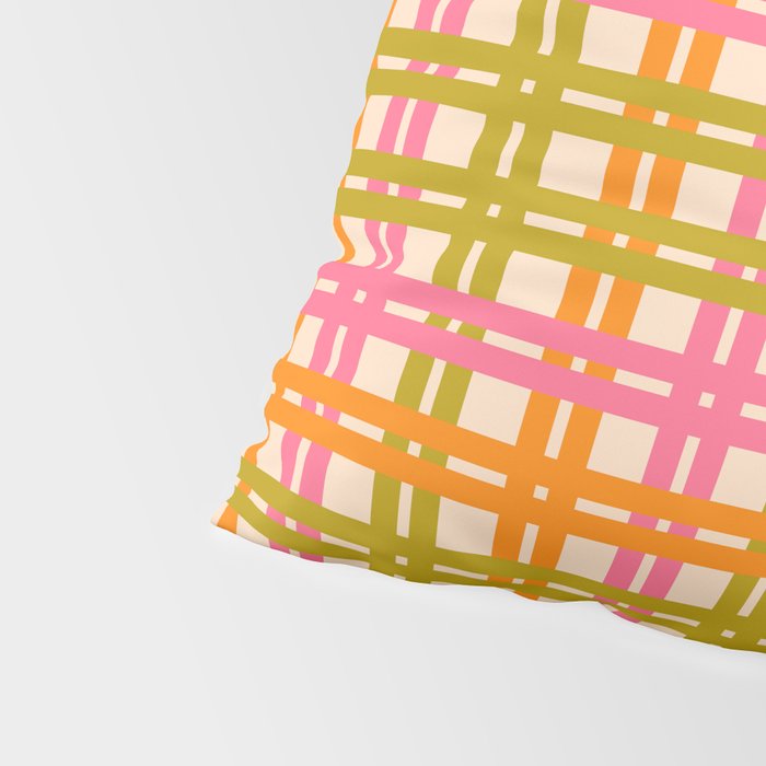 Eclectic Woven Stripes Colorful Retro Contemporary Pattern Pillow Sham Gallery Image 4