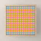 Eclectic Woven Stripes Colorful Retro Contemporary Pattern Mini Art Print Gallery Image 1