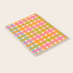 Eclectic Woven Stripes Colorful Retro Contemporary Pattern Notebook Gallery Image 3