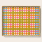 Eclectic Woven Stripes Colorful Retro Contemporary Pattern Serving Tray Gallery Image 1