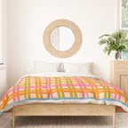 Eclectic Woven Stripes Colorful Retro Contemporary Pattern Duvet Cover Gallery Image 3