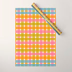 Eclectic Woven Stripes Colorful Retro Contemporary Pattern Wrapping Paper Gallery Image 1