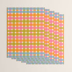 Eclectic Woven Stripes Colorful Retro Contemporary Pattern Wrapping Paper Gallery Image 3