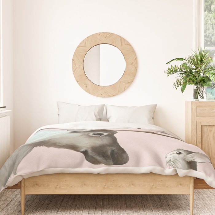 Reindeer and rabbit Duvet Cover Gallery Image 3