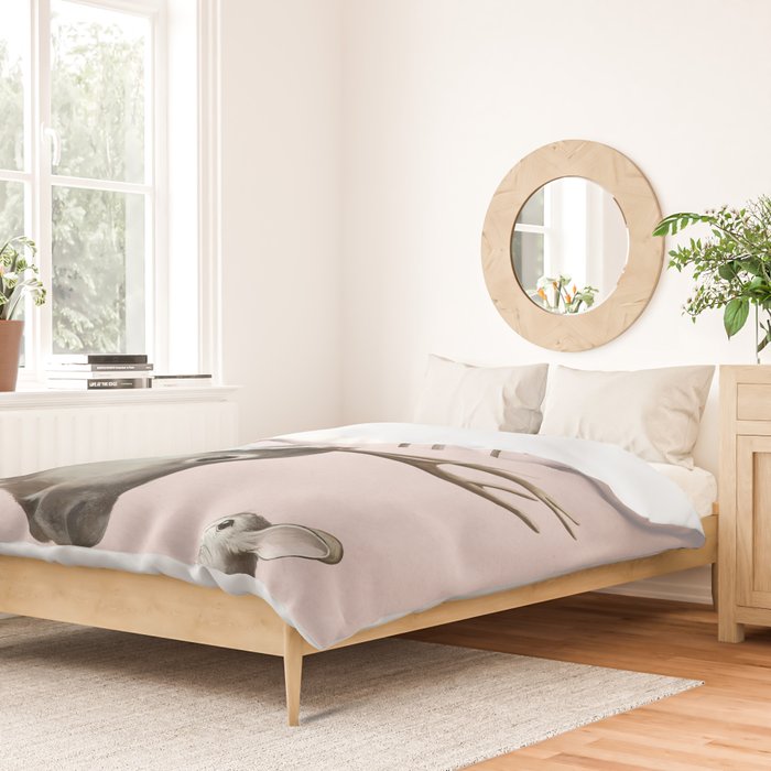 Reindeer and rabbit Duvet Cover Gallery Image 2