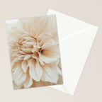 Innocence  Modern Blush White Botanical Dahlia flower photograph Stationery Card Gallery Image 2