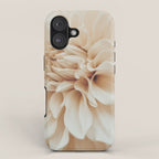 Innocence  Modern Blush White Botanical Dahlia flower photograph iPhone Case Gallery Image 1