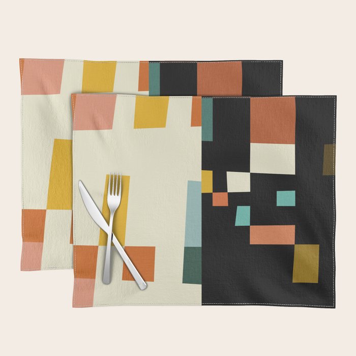 two in one, checker abstract Placemat Gallery Image 1