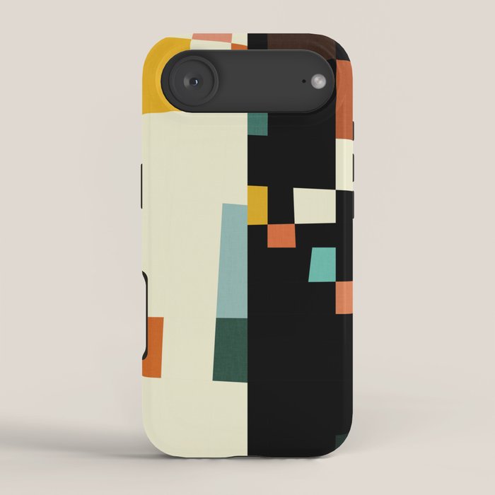 two in one, checker abstract iPhone Case Gallery Image 2