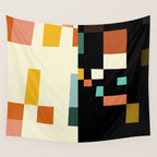 two in one, checker abstract Wall Tapestry Gallery Image 4